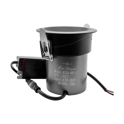 LED Spot Light -3CCT 3000K+4000K+6500K-12W-DIE Casting-Aluminum AC85-265V - 24°
