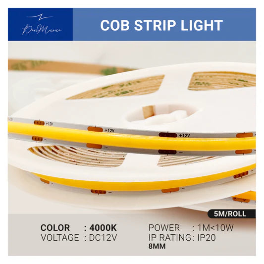 COB Strip Light - 5M Roll-DC-12V