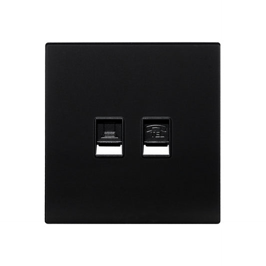 Computer + Tel Socket (RJ45/CAT6) / RJ11 – Ultra Thin Acrylic Glass