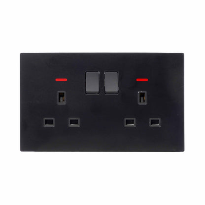 Double UK Socket 13A – Ultra Thin Acrylic Glass