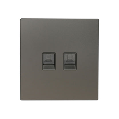 Double Computer Socket (RJ45/CAT6) – Ultra Thin Acrylic Glass