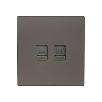 Computer + Tel Socket (RJ45/CAT6) / RJ11 – Ultra Thin Acrylic Glass