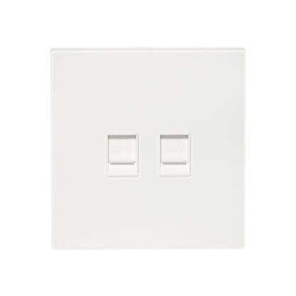 Double Computer Socket (RJ45/CAT6) – Ultra Thin Acrylic Glass