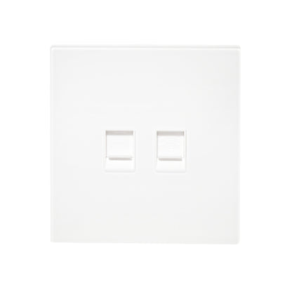 Computer + Tel Socket (RJ45/CAT6) / RJ11 – Ultra Thin Acrylic Glass