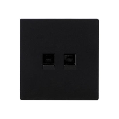 Double Computer Socket – (RJ45/CAT6) – Ultra Thin Plastic