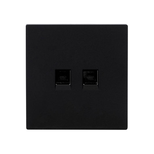 Double Computer Socket – (RJ45/CAT6) – Ultra Thin Plastic