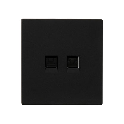 Computer + Tel Socket – (RJ45/CAT6) / RJ11 – Ultra Thin Plastic
