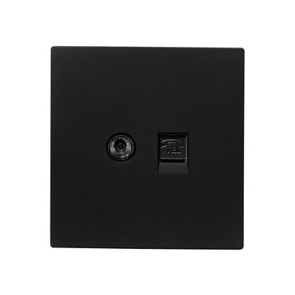 TV + Tel Socket – Ultra Thin Plastic