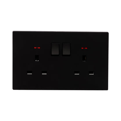 Double UK Socket 13A – Ultra Thin Plastic