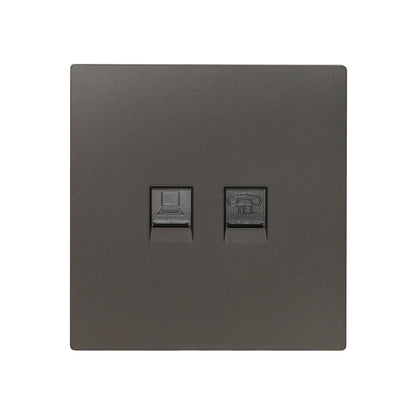 Double Computer Socket – (RJ45/CAT6) – Ultra Thin Plastic