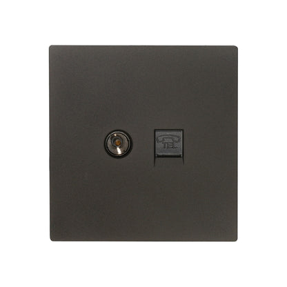 TV + Tel Socket – Ultra Thin Plastic