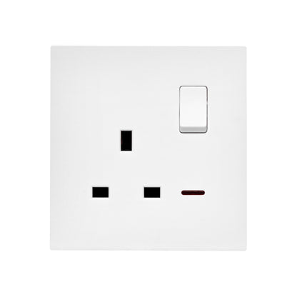 Single UK Socket 13A – Ultra Thin Plastic
