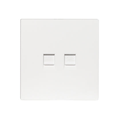 Computer + Tel Socket – (RJ45/CAT6) / RJ11 – Ultra Thin Plastic