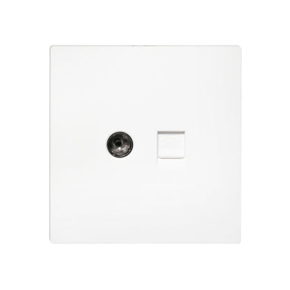 TV + Tel Socket – Ultra Thin Plastic