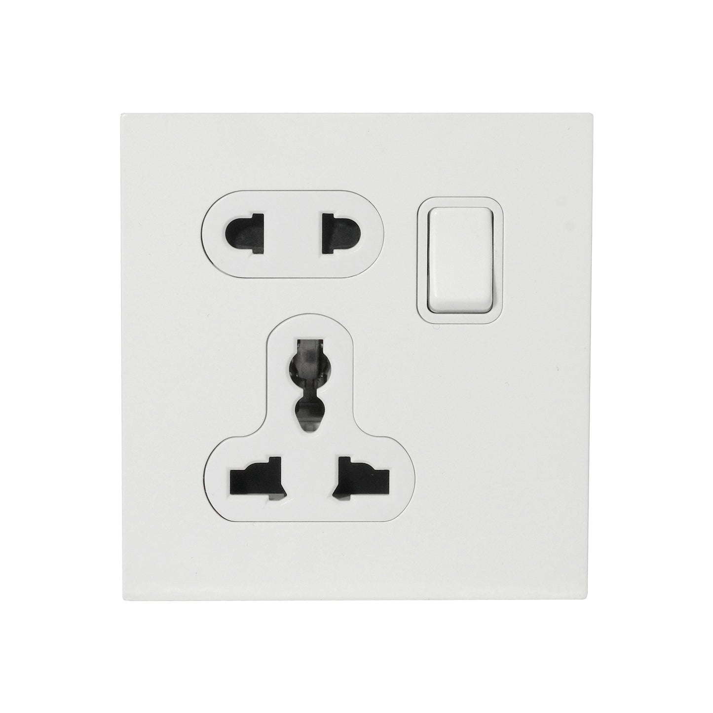 Single 5-Pin Socket 13A – On/Off – Stainless Steel