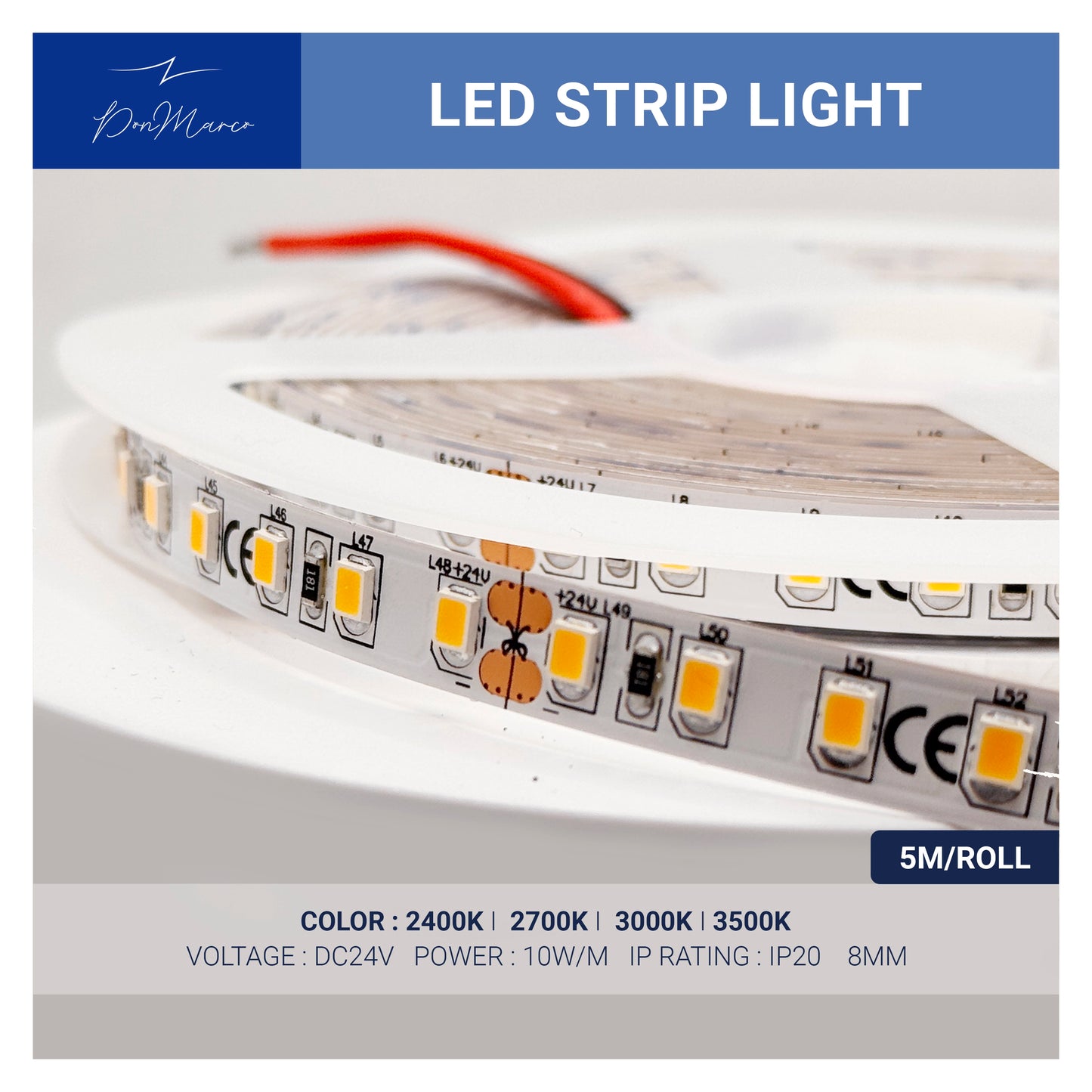 LED Strip Light SMD – (08-120P-5M-DC-24V)