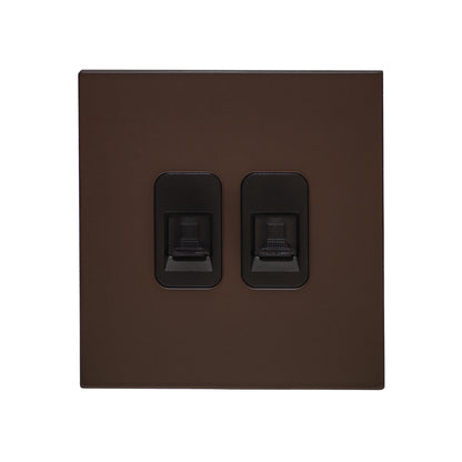Double Computer Socket – Stainless Steel