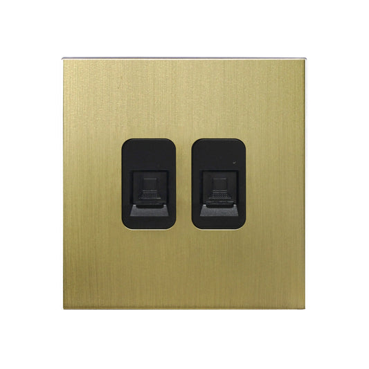 Double Computer Socket – Stainless Steel