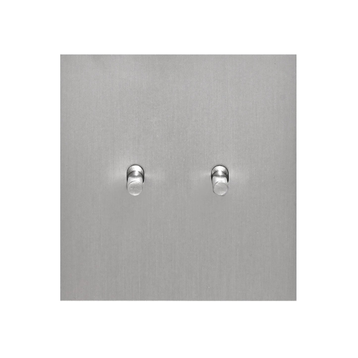 2 Gang 2 Way Switch – Plain Toggle – Stainless Steel / Copper