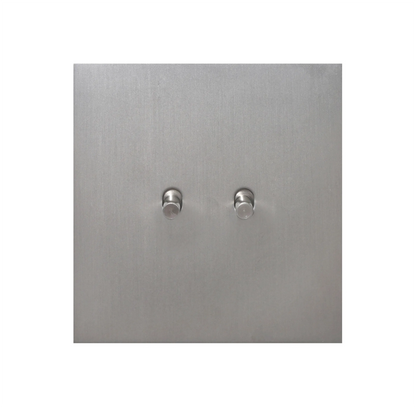 2 Gang Intermediate Switch – Plain Toggle – Stainless Steel / Copper