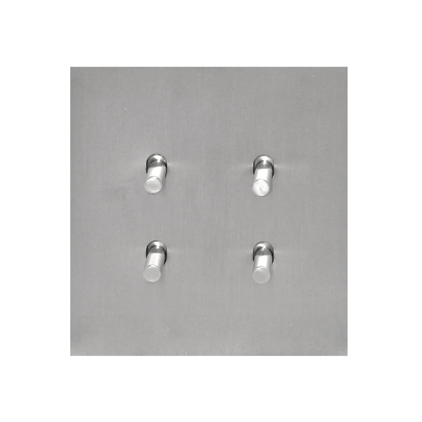 4 Gang 2 Way Switch (86) – Plain Toggle – Stainless Steel / Copper