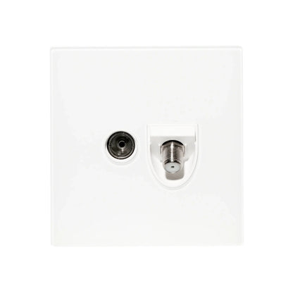 Satellite + TV Socket – Ultra Thin Acrylic Glass