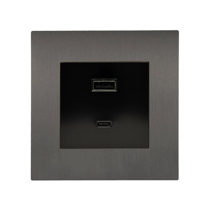 Wall Socket with USB-A & Type-C Charger