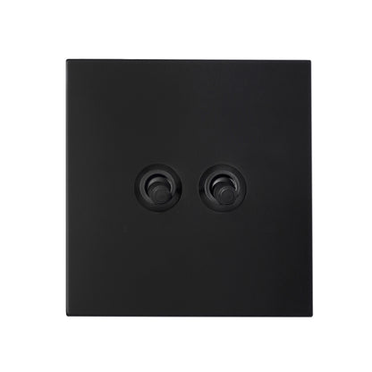 2 Gang 2 Way Switch – Knurled Toggle – Stainless Steel / Copper
