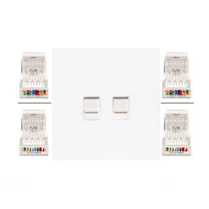 Double Computer Socket (RJ45/CAT6) – Ultra Thin Acrylic Glass