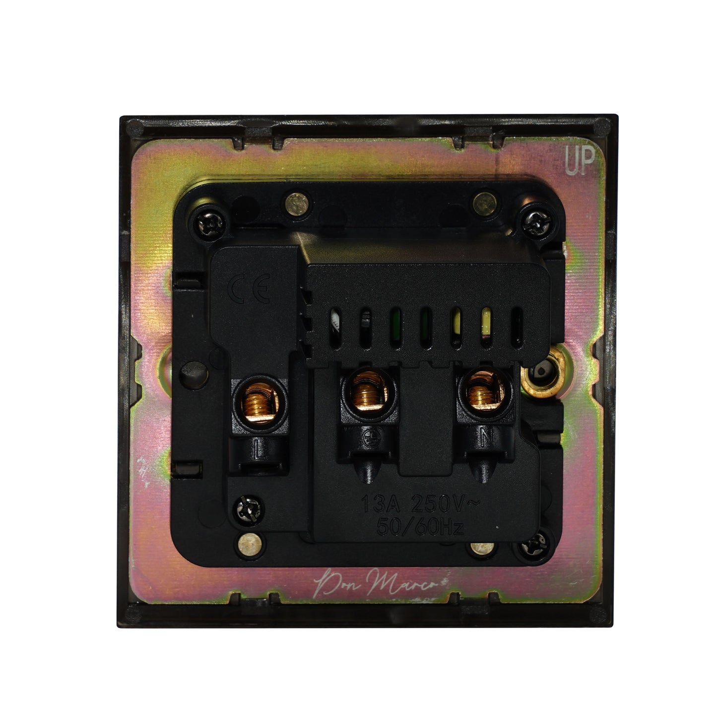 Single MF Socket 13A – On/Off + USB + Type-C – Stainless Steel