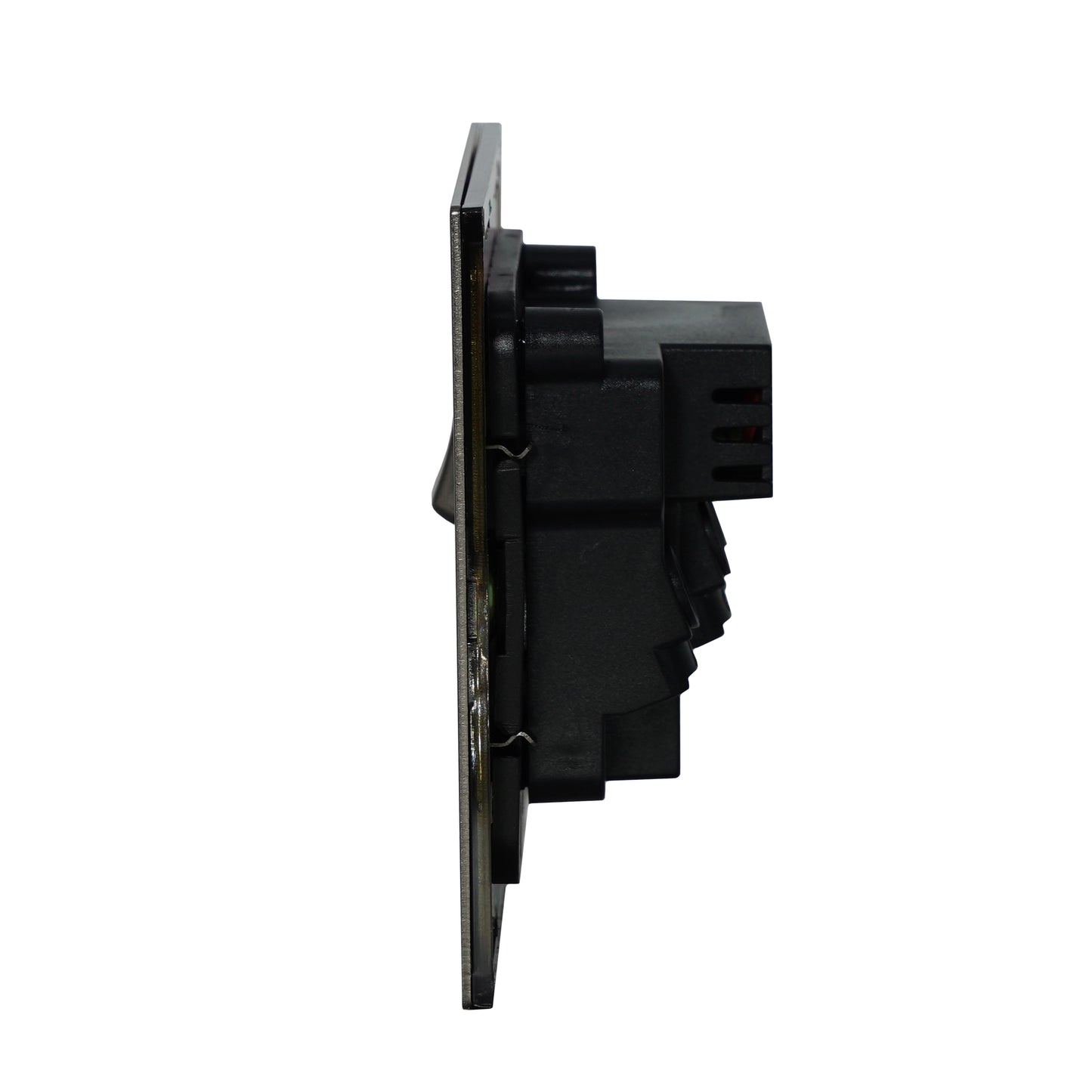 Single MF Socket 13A – On/Off + 2USB – Stainless Steel