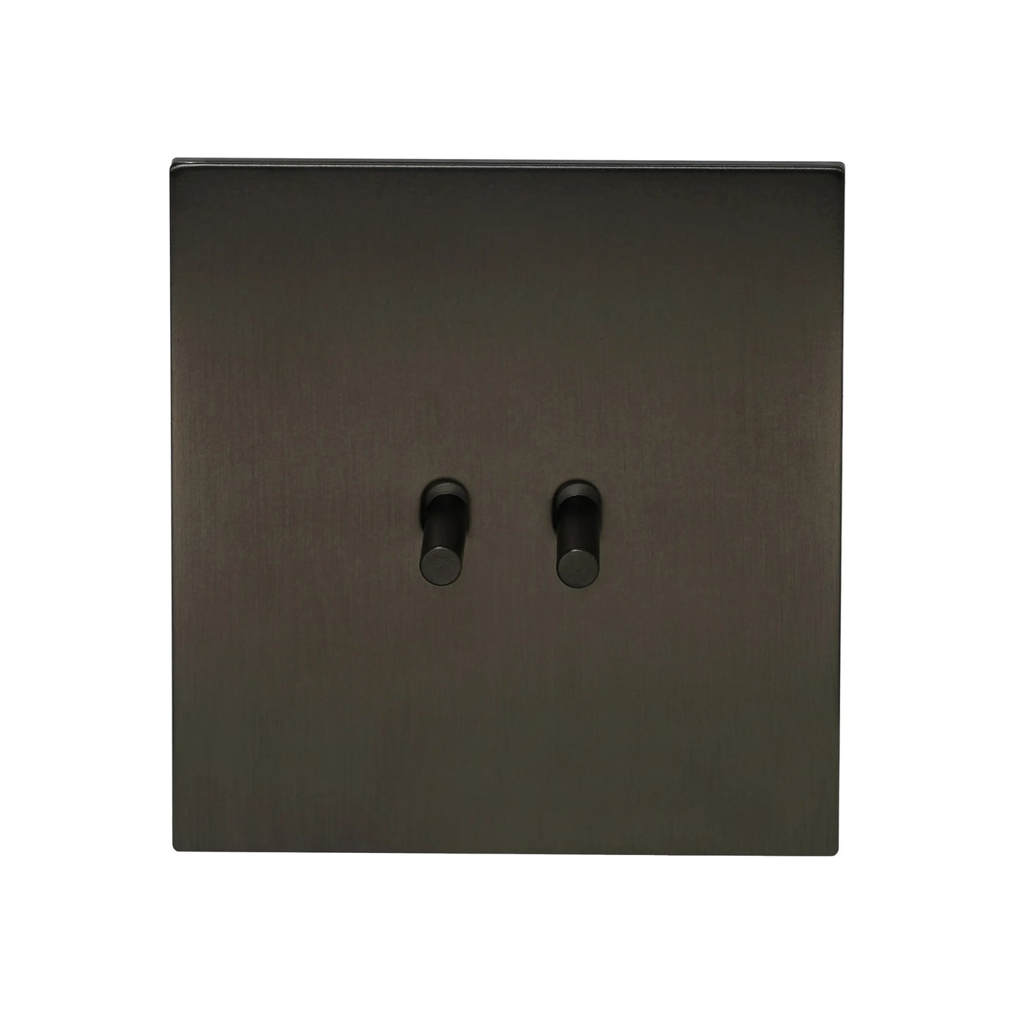 1 Gang 2 Way Switch – Plain Toggle – Stainless Steel / Copper