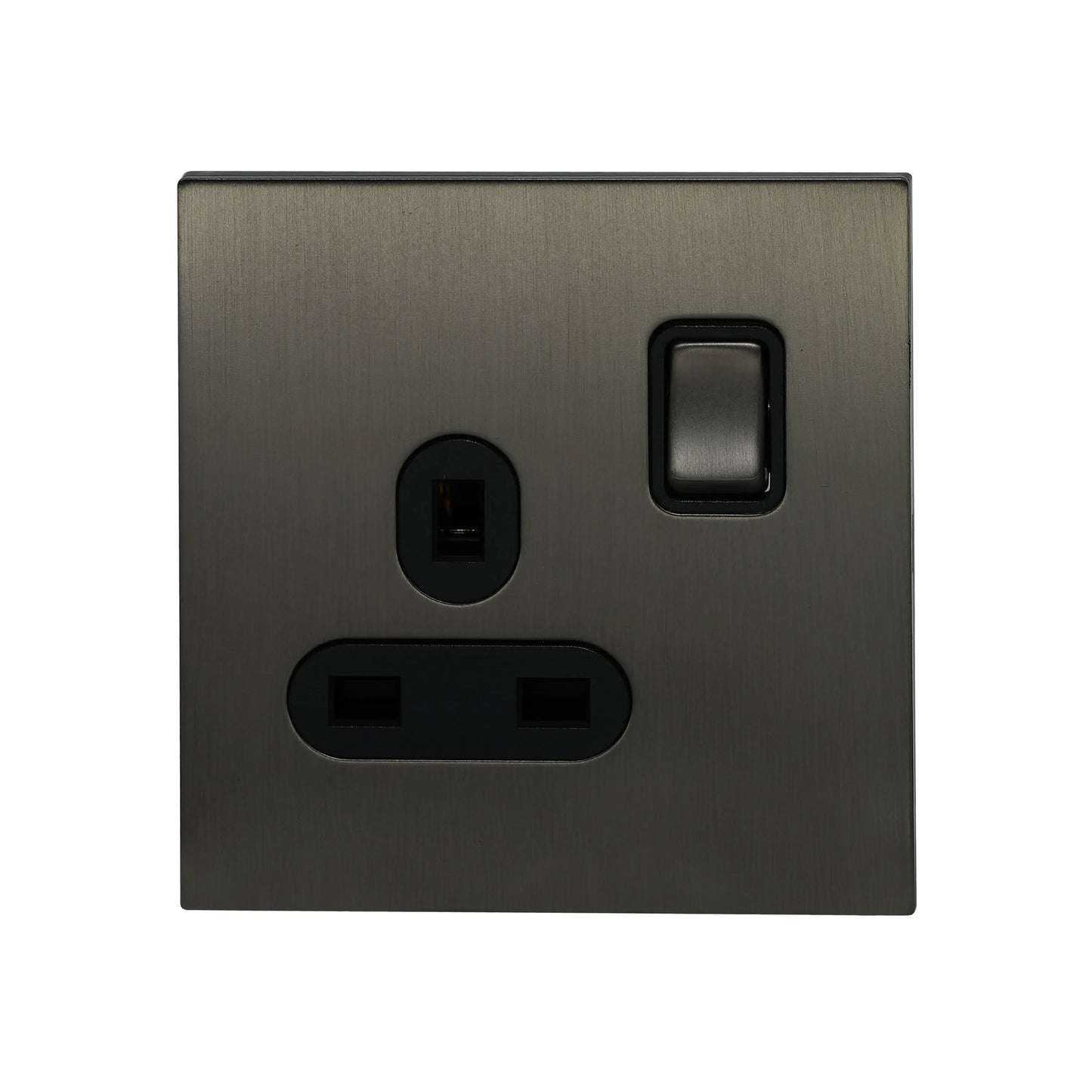 Single UK Socket 13A – On/Off – Stainless Steel