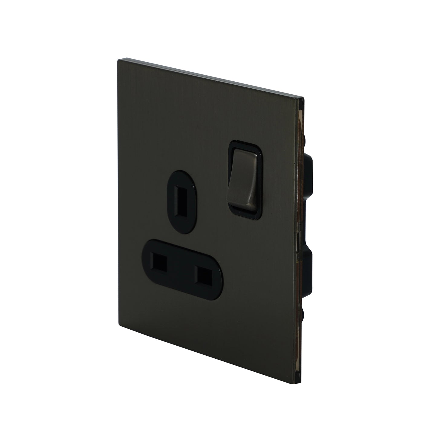 Single UK Socket 13A – On/Off – Stainless Steel