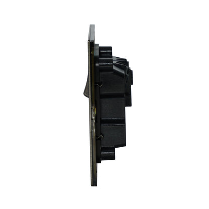 Single UK Socket 13A – On/Off – Stainless Steel