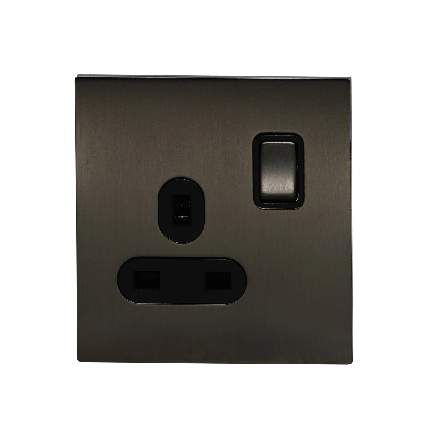 Single UK Socket 13A – On/Off – Stainless Steel