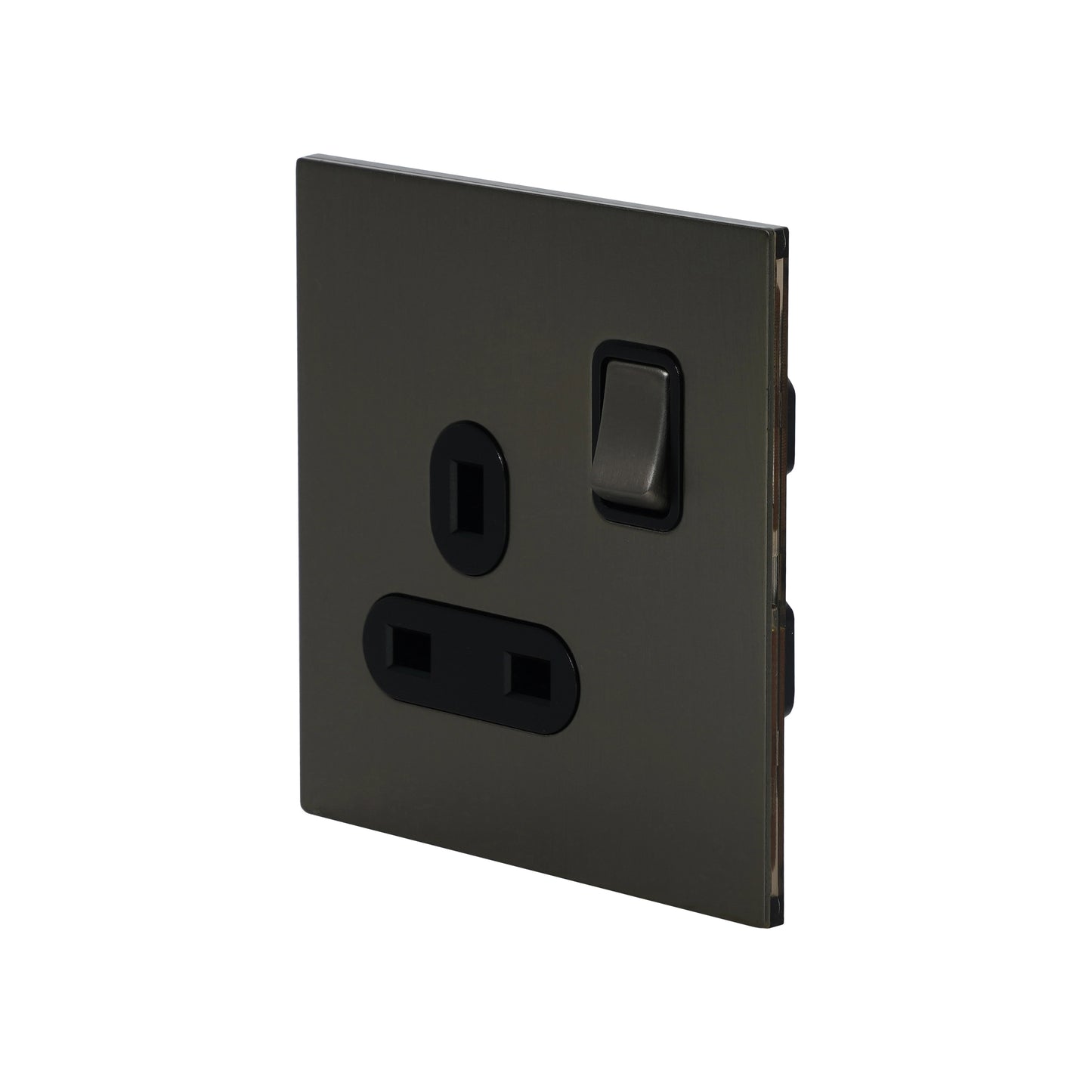 Single UK Socket 13A – On/Off – Stainless Steel