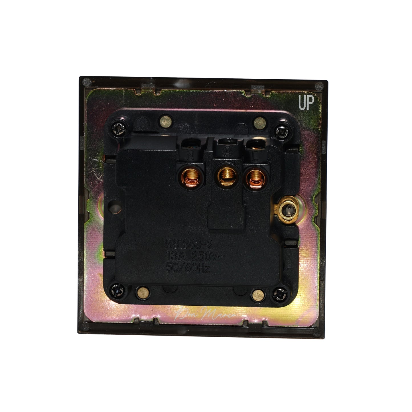 Single UK Socket 13A – On/Off – Stainless Steel