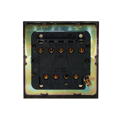 3 Gang 2 Way Switch – Knurled Toggle – Stainless Steel / Copper