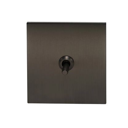 1 Gang 2 Way Switch – Knurled Toggle – Stainless Steel / Copper