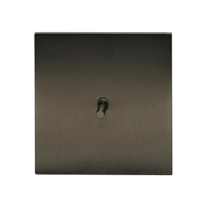 1 Gang 2 Way Switch – Plain Toggle – Stainless Steel / Copper