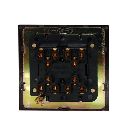 4 Gang 2 Way Switch (86) – Plain Toggle – Stainless Steel / Copper