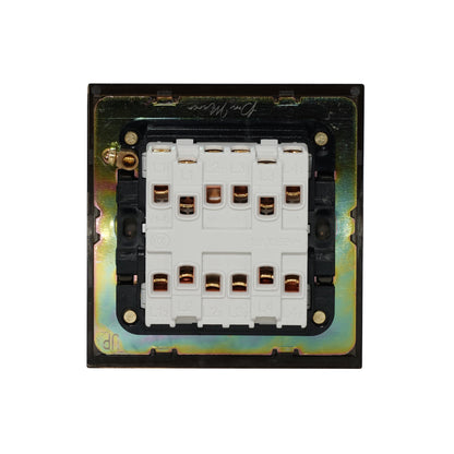 2 Gang Intermediate Switch – Plain Toggle – Stainless Steel / Copper