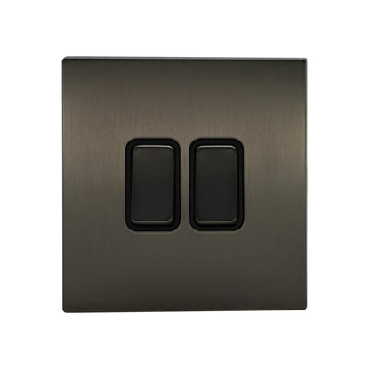 2 Gang Intermediate Switch - Rocker Button Stainless Steel