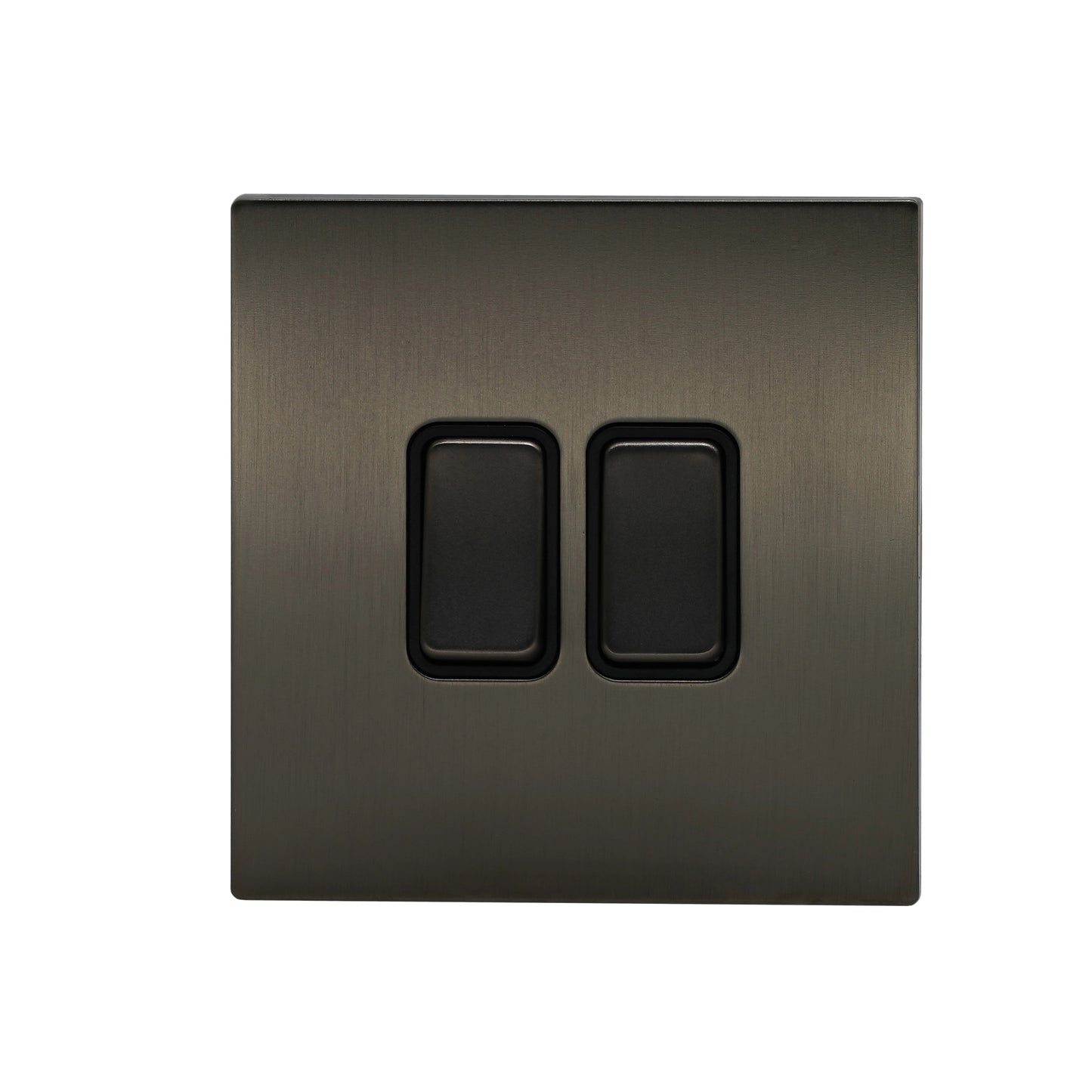 2 Gang 2 Way Switch – Rocker Button – Stainless Steel