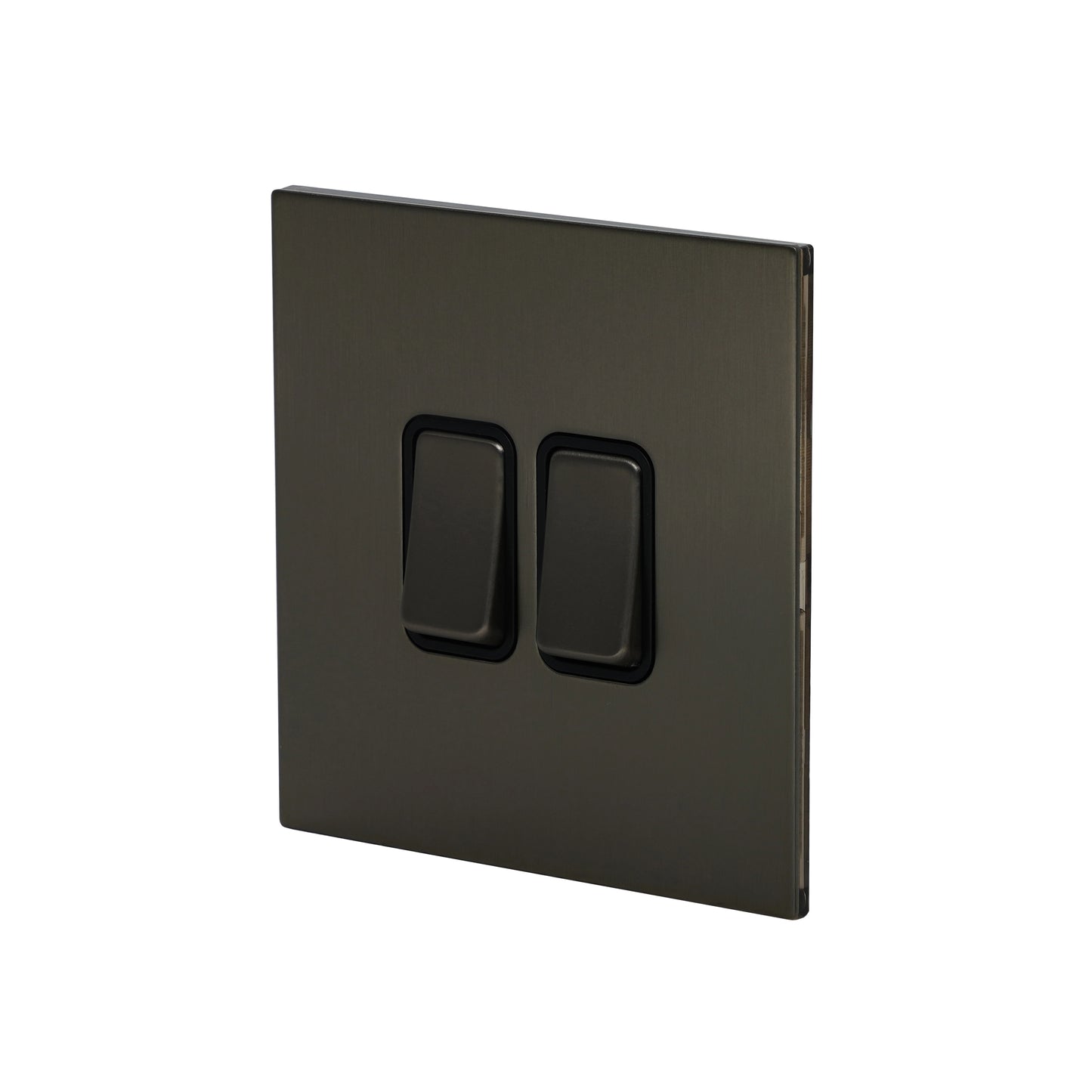 2 Gang 2 Way Switch – Rocker Button – Stainless Steel