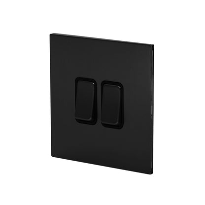 2 Gang Intermediate Switch - Rocker Button Stainless Steel