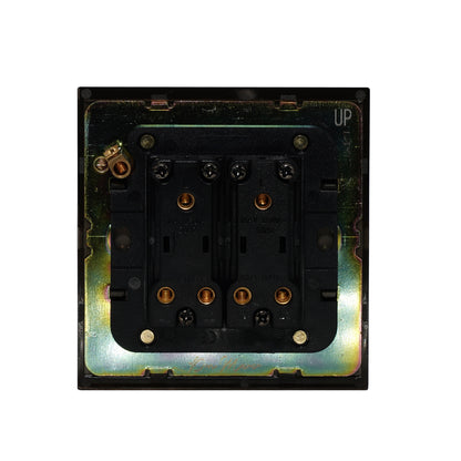 2 Gang 2 Way Switch – Rocker Button – Stainless Steel