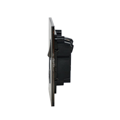 Single MF Socket 13A – On/Off – Stainless Steel