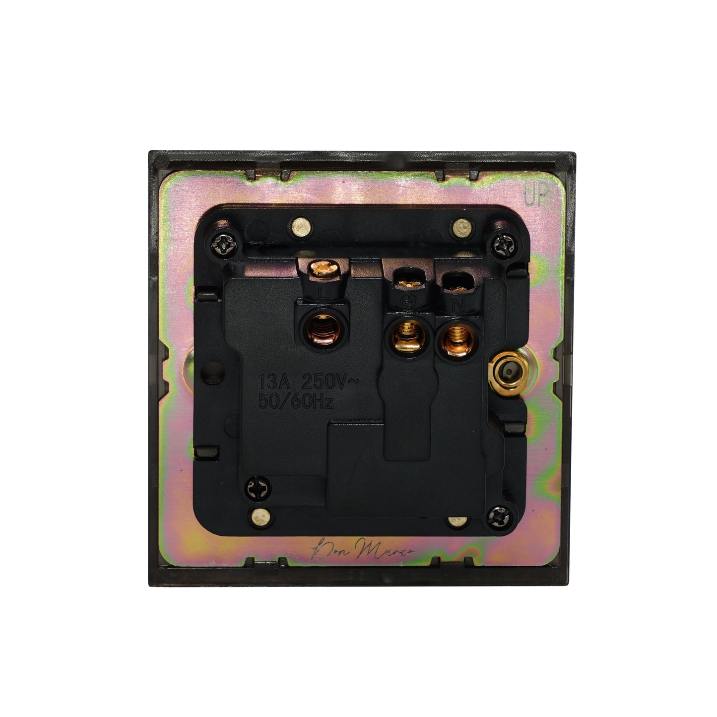 Single MF Socket 13A – On/Off – Stainless Steel